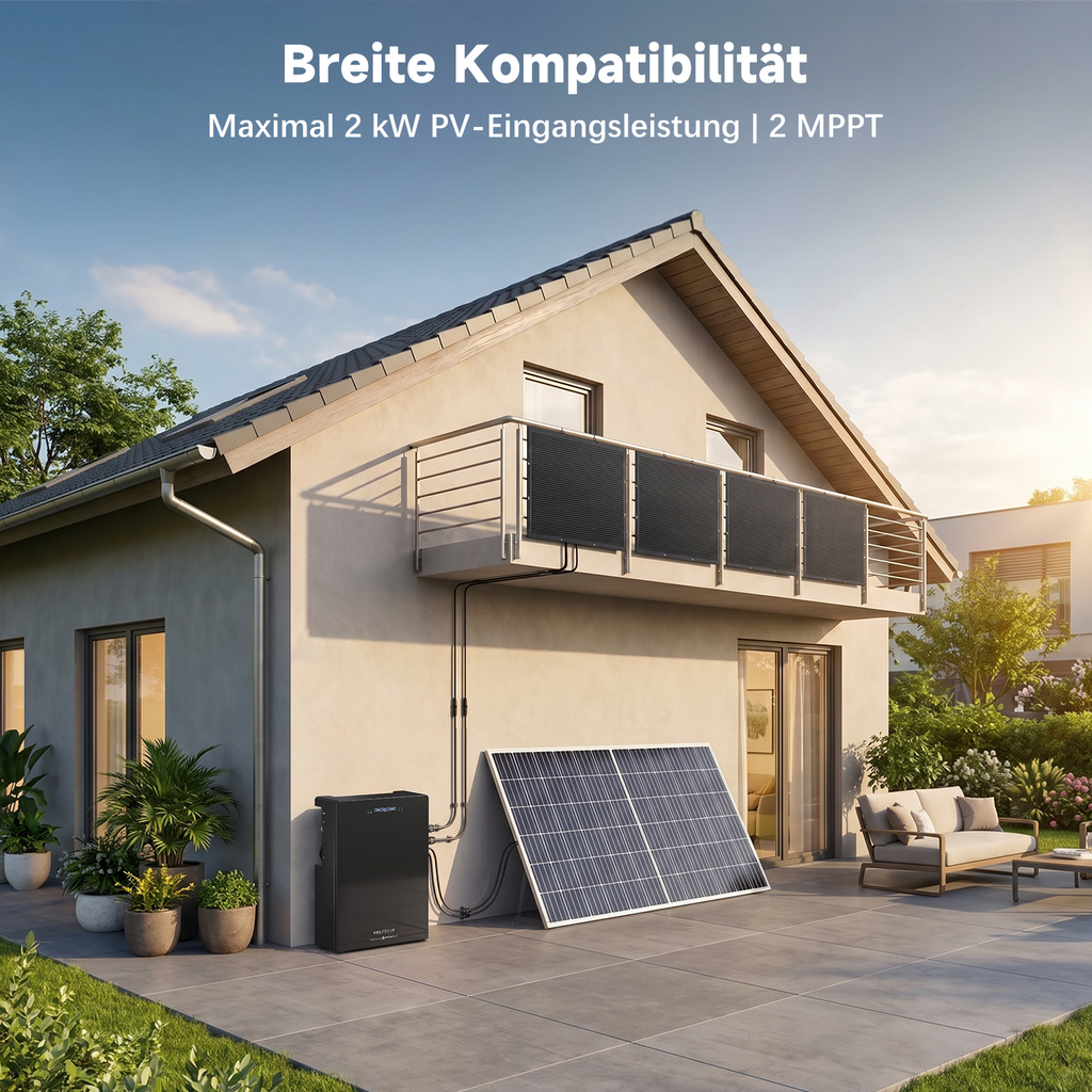 Voltdeer SR5000 5.12kWh Balcony Solar Storage System | Powered by PYLONTECH 2000W PV & 2400W AC All-in-One Power Station (IP65)