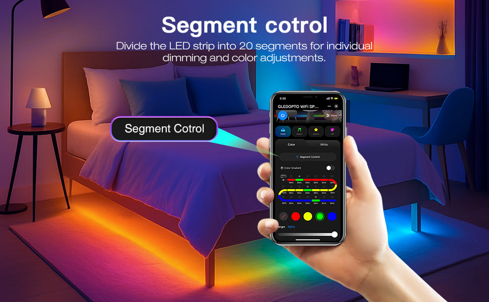 Naveitech Tuya Smart WiFi SPI Pixel Controller | DC 5V-24V 15A 1000 Pixels Addressable LED Strip Controller with Music Sync & App Control