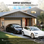 Naveitech 22kW EV Home Charging Box | 380V 32A 3-Phase Type 2 Smart Wallbox Charger with Tuya WiFi, App & RFID Control (IP65)